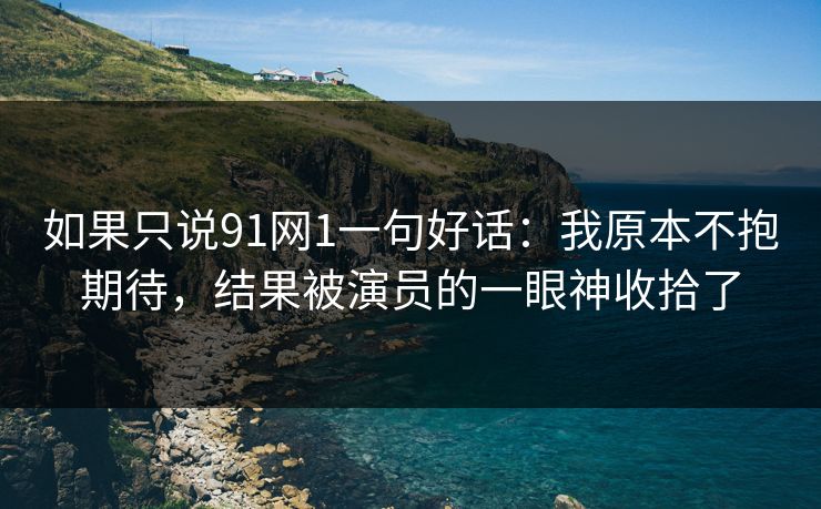 如果只说91网1一句好话：我原本不抱期待，结果被演员的一眼神收拾了  第1张